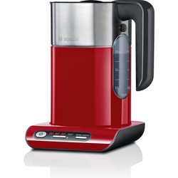 Bosch Hausgeräte TWK8614P Wasserkocher 2.400W. 1,5 Liter Styline rot, Wasserkocher, Rot