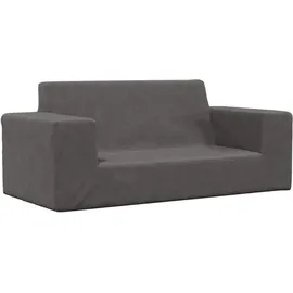 vidaXL Kindersofa 2-Sitzer Anthrazit Weich Plüsch
