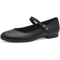 Marco Tozzi Ballerinas mit Riemchen Vegan, Schwarz (Black Nappa),