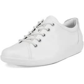 ECCO Soft 2.0 Tie Tie Hohe Sneaker, Weiß, 40