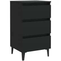 vidaXL Nachtschrank Giulia 40 x 35 x 69 cm Schwarz