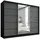 A&J MöbelLand Schiebetürenschrank Aurelia 2 200 x 0 x 0 cm Schwarz