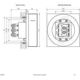 EVN Wandeinbauleuchte LQ41840WK Edelstahl