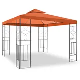 WASSERDICHTER Pavillon Romantika 3x3m Metall inkl. Dach Festzelt wasserfest Partyzelt (Terrakotta)