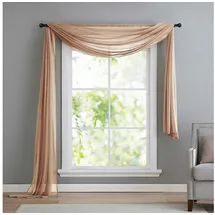 Gardinenbox 560 Voile Querbehang 600 x 140 cm sand