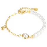 COLLEZIONE ALESSANDRO Perla Armband aus Glas goldfarben 1-tlg Größe onesize