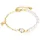 COLLEZIONE ALESSANDRO Perla Armband aus Glas goldfarben 1-tlg Größe onesize