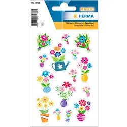 HERMA Aufkleber Blumen, 15 Etiketten