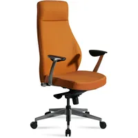KADIMA DESIGN Bürostuhl Kunstleder-Bezug Caramel Schreibtischstuhl bis 120 kg,