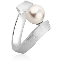 Nenalina Perlenring Synthetische Perle 925 Silber silberfarben 54