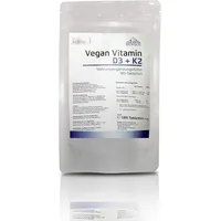 Vitamin D3 5000 I.E. & Vitamin K2 MK7 200Mcg - (180 Vegane Tabletten)