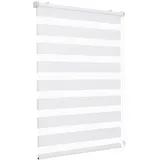 Sekey Doppelrollo Klemmfix ohne Bohren für Fenster, Duo Rollo Jalousie Sonnenschutz, 75x130cm, Weiß