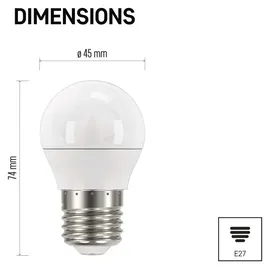 EMOS LED Lampe Mini Globe 5 W E27 470 lm neutralweiß