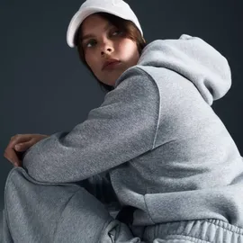 Nike Sportswear Phoenix Fleece Hoodie Damen 063 dk grey heather/sail M