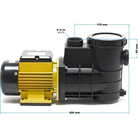 Wiltec Poolpumpe schwarz 5000 L/h