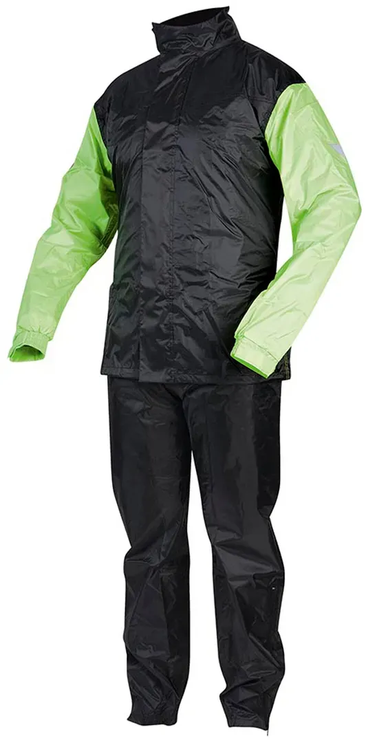Rebelhorn Rain Motorrad Regenkombi, schwarz-gelb, Größe L für Männer