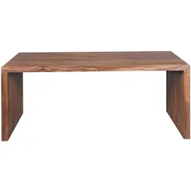 FineBuy Schreibtisch Sheesham Massivholz Braun