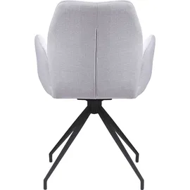 SalesFever Armlehnstuhl mit 180° Drehfunktion | Hellgrau/Schwarz - 368558