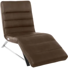W.Schillig Relaxliege daily dreams Leder/Polyester 75 x 91 x 170 cm braun mit Kissen