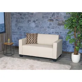 Mendler 2er Sofa Couch Lyon Loungesofa Kunstleder ~ creme