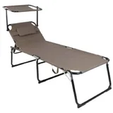 Lex XXL Sonnenliege 200 x 70 x 45 cm Taupe