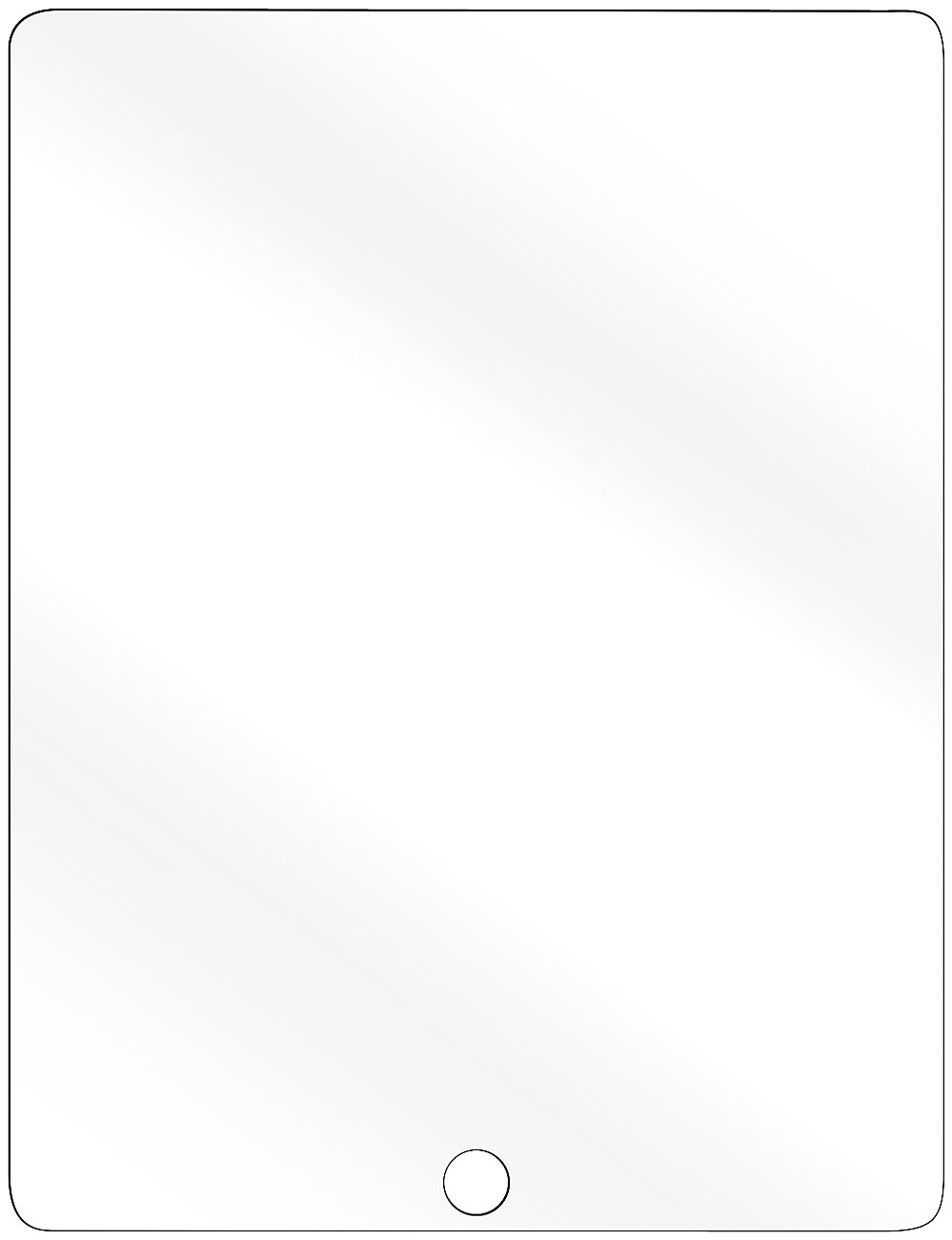 Displayschutz für Apple iPad 2/3/4 aus gehärtetem Echtglas, 9H