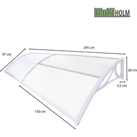 Trutzholm Vordach 97 x 295 cm weiß