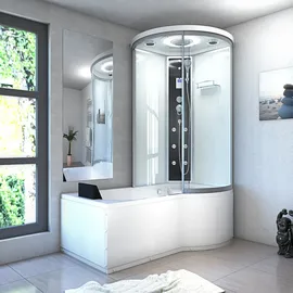 AcquaVapore Kombination Badewanne Dusche K55-L01 Duschtempel 170x100 cm