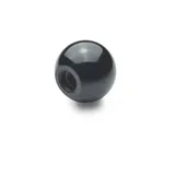 Ganter Normelemente | Kugelknöpfe - DIN 319-KU-16-M4-C | Gewinde M4 | Kunststoff Duroplast | 20 Stück