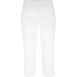bonprix Capri-Hose aus Baumwoll-Mix mit Bequembund, weiß, 52, mit Baumwolle