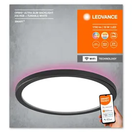 LEDVANCE Smart+ LED-Deckenleuchte Orbis Ultra Slim Rücklicht Schwarz Ø 23 cm