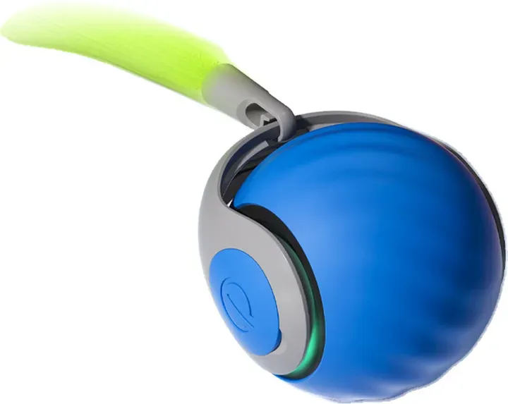 Petgravity Katzen-Tracking-Ball, blaue Variante – interaktives, wiederaufladbares Katzenspielzeug, zufällige Bewegung, Jagdspiel, USB-C-Aufladung