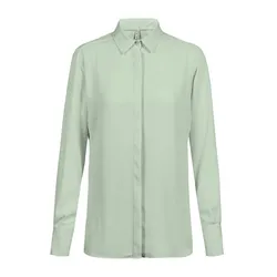 Greiff  Bluse Chiffon mit verdeckter Knopfleiste in mint, Gr. 32