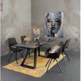 MCA Furniture Polsterstuhl Parana Feingewebe Anthrazit