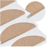 vidaXL Stufenmatte 65 x 22,5 cm Beige