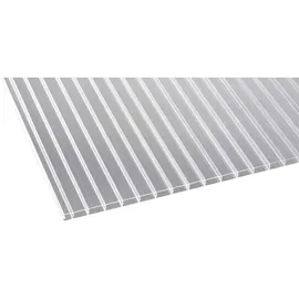 Gutta Polycarbonat Doppelstegplatte 250 x 98 cm 16 mm klar