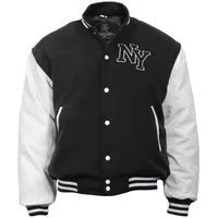Mil-Tec NY Baseballjacke schwarz/weiß S
