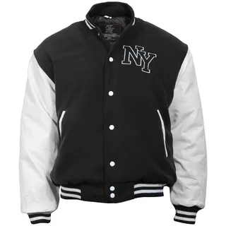 Mil-Tec NY Baseballjacke schwarz/weiß S