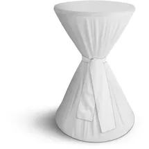 BestLivings Bistro Stehtischhusse Ø62cm x 145 cm ( Weiß )