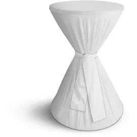 BestLivings Bistro Stehtischhusse Ø62cm x 145 cm ( Weiß )