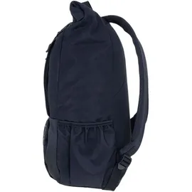 Elephant Gin ELEPHANT Rucksack Daypack Büro Reise Handgepäck DIN A4 Geheimfach Kurierrucksack Rolltop Bag 3626 + Flasche - Schwarz/Grau