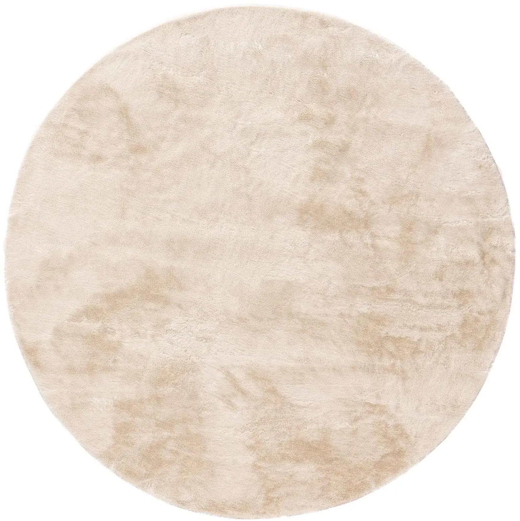 benuta Basic - Kunstfell-Teppich Furry Beige ø 120 cm