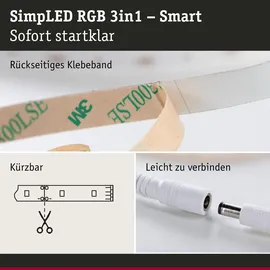 Paulmann SimpLED LED Strip Smart Home Zigbee Komplettset 70535 26W RGB 1000 cm