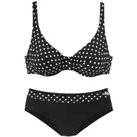 LASCANA Bügel-Bikini Damen Schwarz/Weiß 36 Cup G