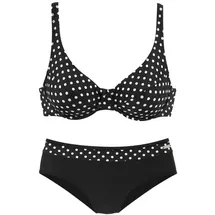 LASCANA Bügel-Bikini Damen Schwarz/Weiß 36 Cup G