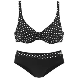 LASCANA Bügel-Bikini Damen Schwarz/Weiß 36 Cup G