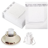 Udbrud 100 Stück KaffeeFilter, Tragbare Kaffee-Papier-Filter Drip Coffee Bag mit Hängenden Ohr Papier-Kaffeefilter für Meisten Tassen,Filter für Reisen,Camping,Zuhause,Büro