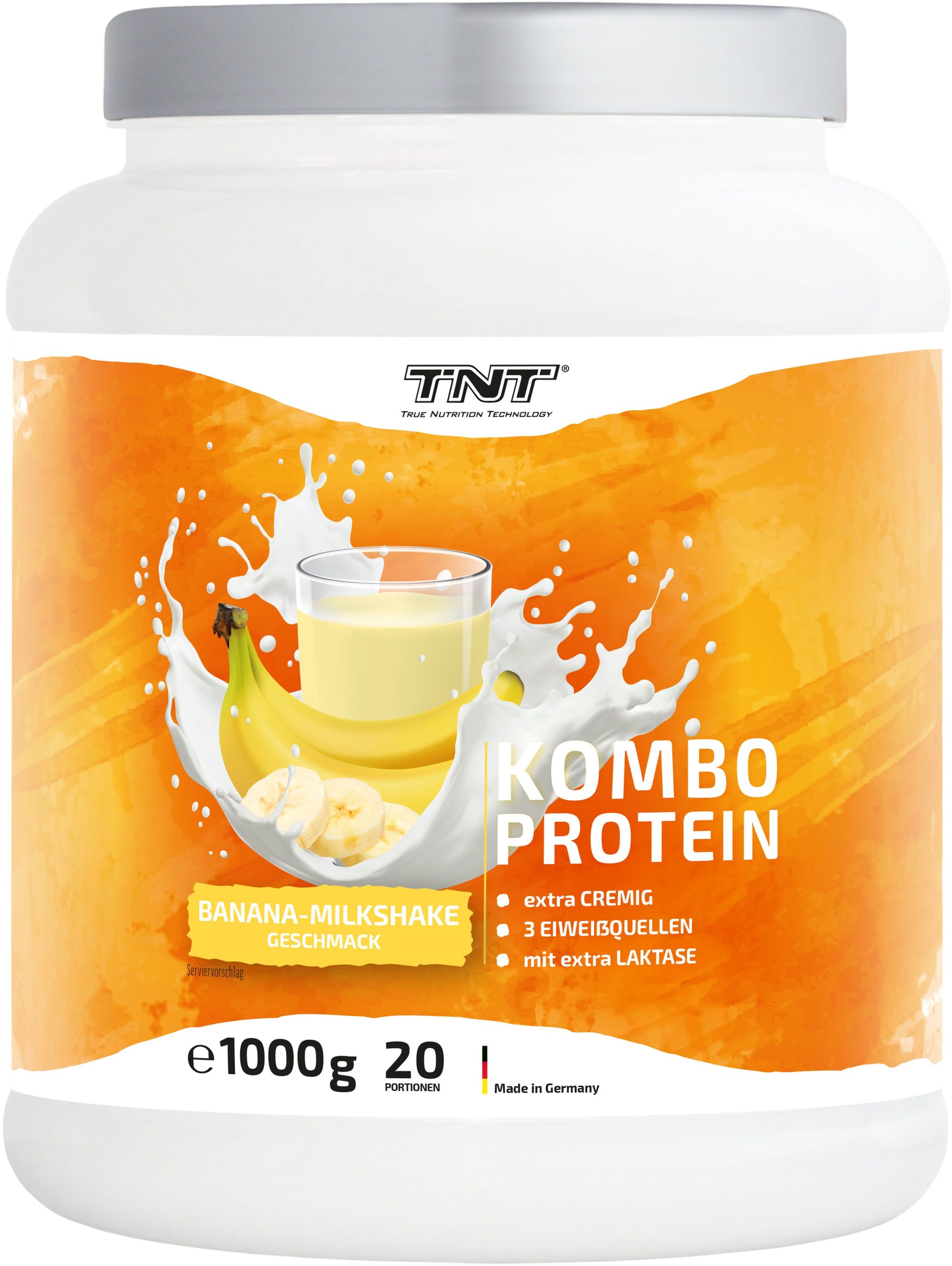 TNT Kombo Protein - 3 Eiweißquellen (Whey, Casein und Hühnerei) Pulver 1 kg