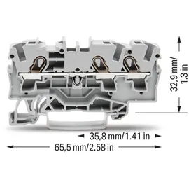 WAGO GmbH& Co. KG Durchgangsklemme 3-Leiter, TS 35 2004-1301