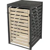 dobar Mülltonnenverkleidung 120 L, schwarz-grau, 67x69,5x112 cm - Grau